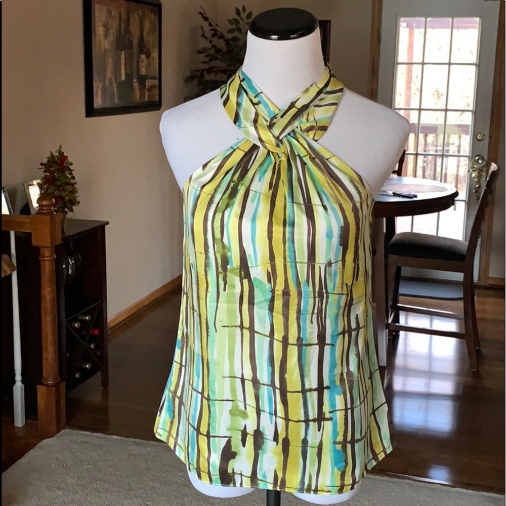 The Limited Abstract Halter Blouse